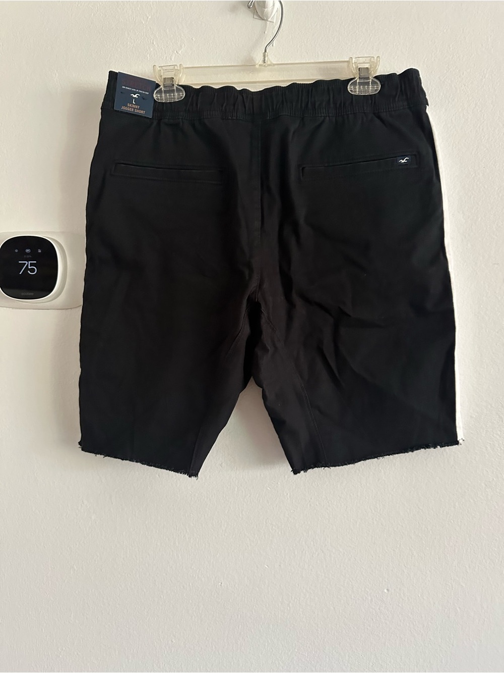 Hollister Men's Black skinny joggers Stretch Utility Shorts Large